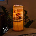 Honeycomb Onyx - 12" Tall, x 4.5" Diameter (Small Table Lamp #1)