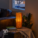 Aqua Onyx - 12" Tall, x 4.5" Diameter (Small Live Edge Table Lamp #1)