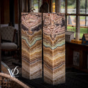 Aqua Onyx Floor Lamp - Pair - Medium - 53"H x 12-12"W - Square - #11