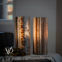 Sahara Onyx - 12" Tall, x 4.5" Diameter (Small Table Lamp Pair #4)