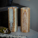 Sahara Onyx - 12" Tall, x 4.5" Diameter (Small Table Lamp Pair #4)