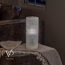 White Ice Onyx - 12" Tall, x 4.5" Diameter (Small Table Lamp #3)