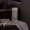 White Ice Onyx - 12" Tall, x 4.5" Diameter (Small Table Lamp #3)