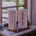Rosa Onyx Table Lamp Pair – 17.75" Tall × 6" Square #2