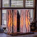 Rosa Onyx Table Lamp Pair – 17.75" Tall × 6" Square #2