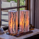 Rosa Onyx Table Lamp Pair – 17.75" Tall × 6" Square #3