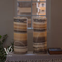 Honeycomb Onyx Live Edge Table Lamp Pair #1
