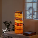Miami Sunset Onyx Cylinder Table Lamp #1
