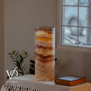 Miami Sunset Onyx Cylinder Table Lamp #1