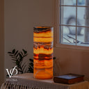Miami Sunset Onyx Cylinder Table Lamp #1