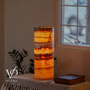 Miami Sunset Onyx Cylinder Table Lamp #1