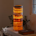 Miami Sunset Onyx Cylinder Table Lamp #1