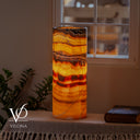 Miami Sunset Onyx Cylinder Table Lamp #1