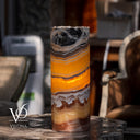 Miami Sunset Onyx Cylinder Live Edge Table Lamp #1