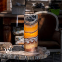 Miami Sunset Onyx Cylinder Live Edge Table Lamp #1
