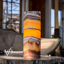 Miami Sunset Onyx Cylinder Live Edge Table Lamp #1