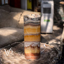 Miami Sunset Onyx Cylinder Live Edge Table Lamp #1
