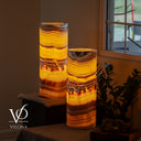 Miami Sunset Onyx Table Lamp Pair #2