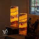 Miami Sunset Onyx Table Lamp Pair #2