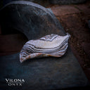 Hand Carved Golden Cloud Onyx Leaf Bowl #1