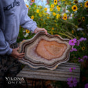 Tangerine Onyx Crystal Bowl #3