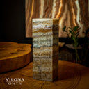 Aqua Onyx Small Square Crystal Table Lamp #57
