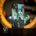 Fluorite Table Lamp - 16" Tall, 5.75"x5.75" Live Edge Square - (Small #17)