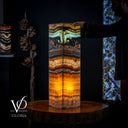 Aqua Onyx Crystal (Floor Lamp Small #12) - Floor Lamp