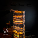 Aqua Onyx Crystal (Stone Floor Lamp #7) - Floor Lamp