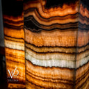 Aqua Onyx Crystal (Stone Floor Lamp Pair #8) - Floor Lamp