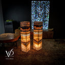 Aqua Onyx Crystal (Stone Floor Lamp Pair #8) - Floor Lamp