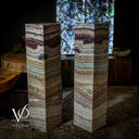 Aqua Onyx Crystal (Stone Floor Lamp Pair #8) - Floor Lamp