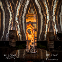 Aqua Onyx Cylinder Table Lamp #20 (Exotic) - Table Lamp