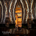 Aqua Onyx Cylinder Table Lamp #20 (Exotic) - Table Lamp