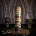 Aqua Onyx Cylinder Table Lamp #20 (Exotic) - Table Lamp