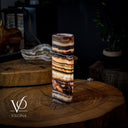 Aqua Onyx Lamp (Exotic Cylinder Table Lamp #22) - Table Lamp