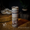 Aqua Onyx Lamp (Exotic Cylinder Table Lamp #22) - Table Lamp