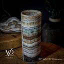 Aqua Onyx Lamp (Exotic Cylinder Table Lamp #23) - Table Lamp