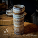 Aqua Onyx Lamp (Exotic Cylinder Table Lamp #24) - Table Lamp