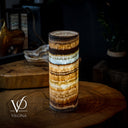 Aqua Onyx Lamp (Exotic Cylinder Table Lamp #24) - Table Lamp