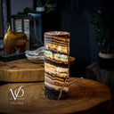 Aqua Onyx Lamp (Exotic Cylinder Table Lamp #25) - Table Lamp