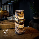 Aqua Onyx Lamp (Exotic Cylinder Table Lamp #25) - Table Lamp