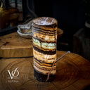 Aqua Onyx Lamp (Exotic Cylinder Table Lamp #25) - Table Lamp