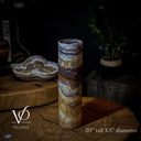 Aqua Onyx Lamp (Exotic Cylinder Table Lamp #26) - Table Lamp