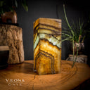 Aqua Onyx Small Square Crystal Table Lamp #37 - Floor Lamp