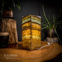 Aqua Onyx Small Square Crystal Table Lamp #41 - Floor Lamp