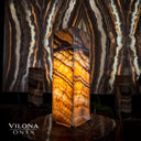 Aqua Onyx Small Square Crystal Table Lamp #56 - Table Lamp