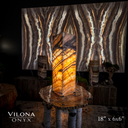 Aqua Onyx Small Square Crystal Table Lamp #56 - Table Lamp