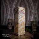 Aqua Onyx Small Square Crystal Table Lamp #56 - Table Lamp