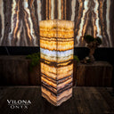 Aqua Onyx Small Square Crystal Table Lamp #52 - Table Lamp